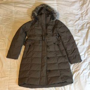 LANDS’ END LONG PUFFER DOWN AND FEATHER COAT